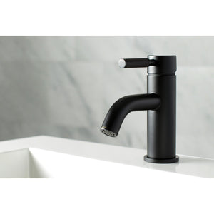 Kaiser LS8220DKL Single-Handle 1-Hole Deck Mount Bathroom Faucet with Push Pop-Up, Matte Black
