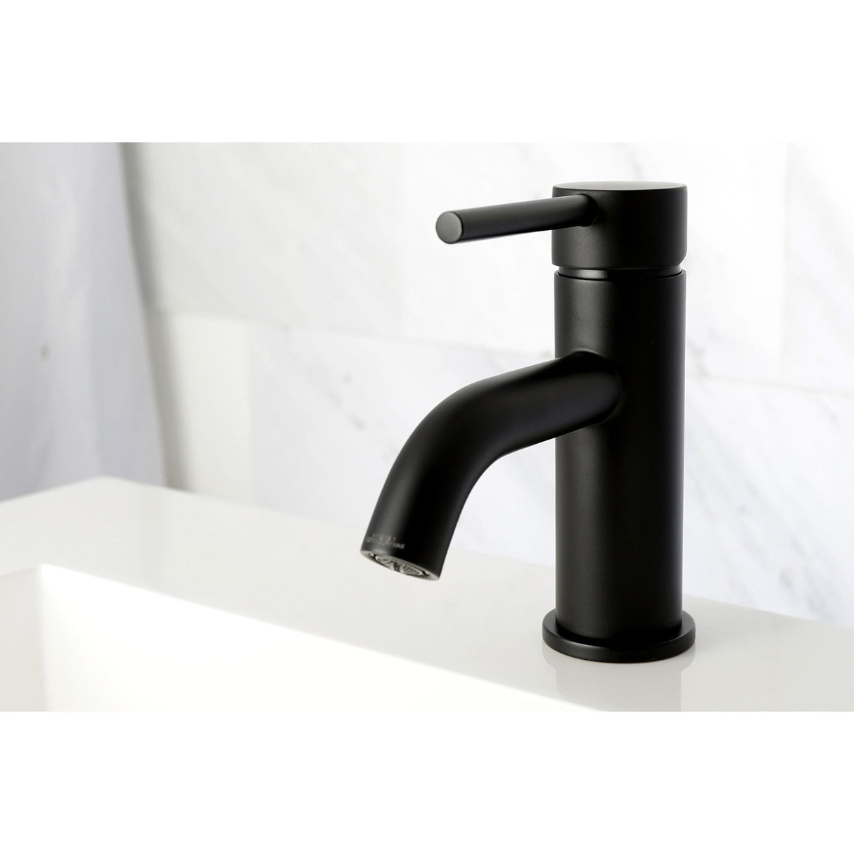 Concord LS8220DL Single-Handle 1-Hole Deck Mount Bathroom Faucet with Push Pop-Up, Matte Black