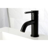 Concord LS8220DL Single-Handle 1-Hole Deck Mount Bathroom Faucet with Push Pop-Up, Matte Black