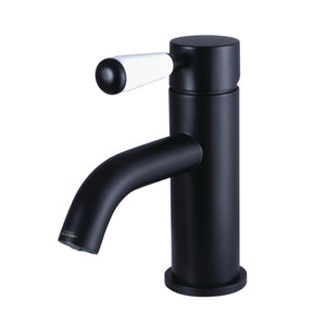 Paris LS8220DPL Single-Handle 1-Hole Deck Mount Bathroom Faucet with Push Pop-Up, Matte Black