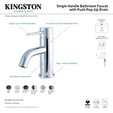 New York LS8221NYL Single-Handle 1-Hole Deck Mount Bathroom Faucet with Push Pop-Up, Polished Chrome