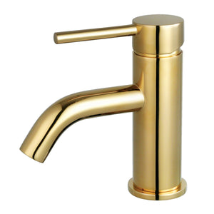 Concord LS8222DL Single-Handle 1-Hole Deck Mount Bathroom Faucet with Push Pop-Up, Polished Brass