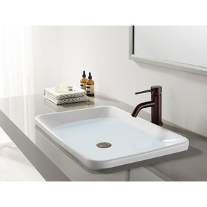 New York LS8225NYL Single-Handle 1-Hole Deck Mount Bathroom Faucet with Push Pop-Up, Oil Rubbed Bronze