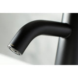 Kaiser LS8227DKL Single-Handle 1-Hole Deck Mount Bathroom Faucet with Push Pop-Up, Matte Black/Polished Chrome