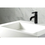 Kaiser LS8227DKL Single-Handle 1-Hole Deck Mount Bathroom Faucet with Push Pop-Up, Matte Black/Polished Chrome