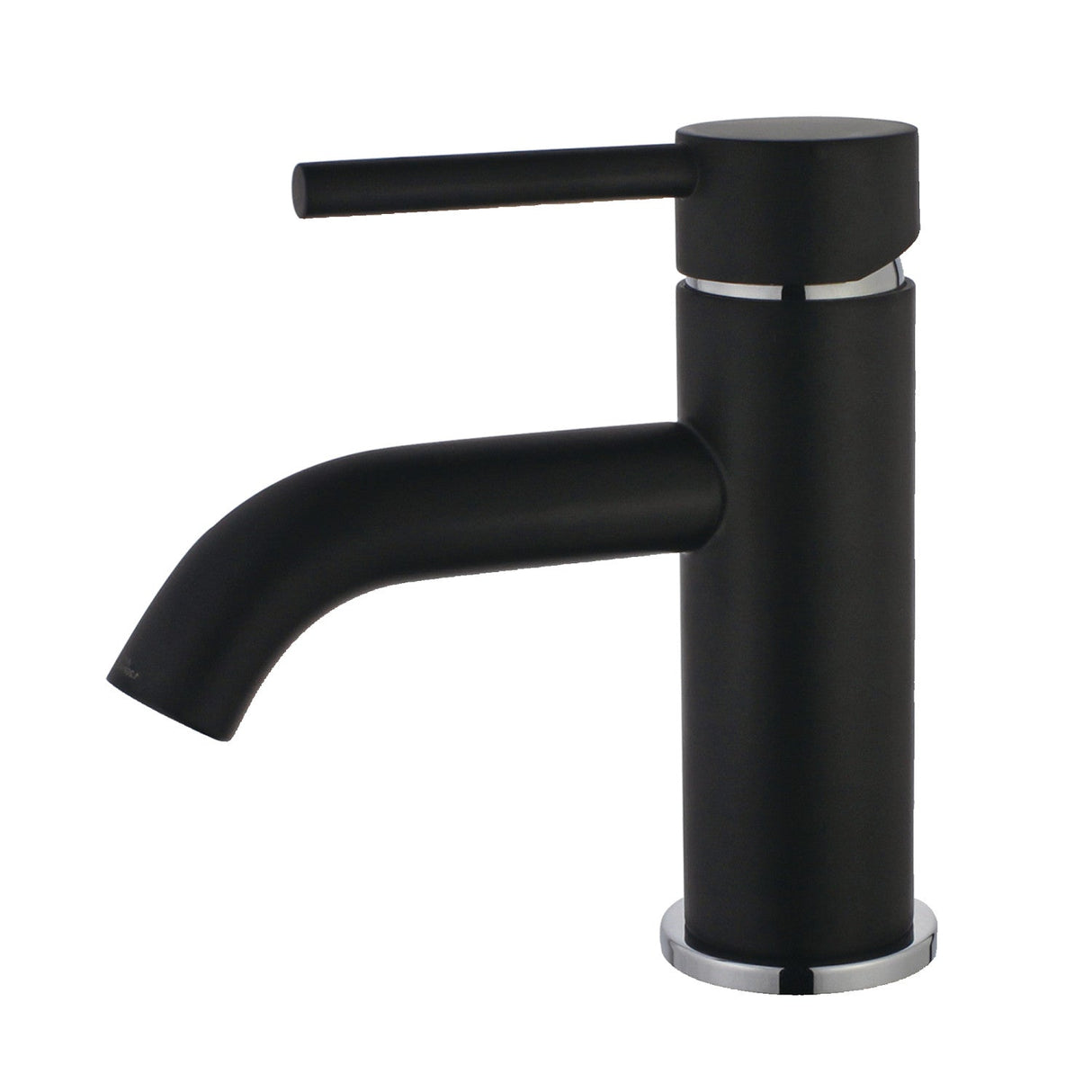 Concord LS8227DL Single-Handle 1-Hole Deck Mount Bathroom Faucet with Push Pop-Up, Matte Black/Polished Chrome
