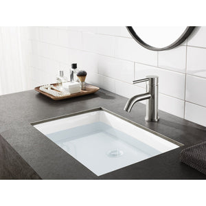 Concord LS8228DL Single-Handle 1-Hole Deck Mount Bathroom Faucet with Push Pop-Up, Brushed Nickel