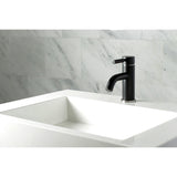 Kaiser LS8229DKL Single-Handle 1-Hole Deck Mount Bathroom Faucet with Push Pop-Up, Matte Black/Brushed Nickel