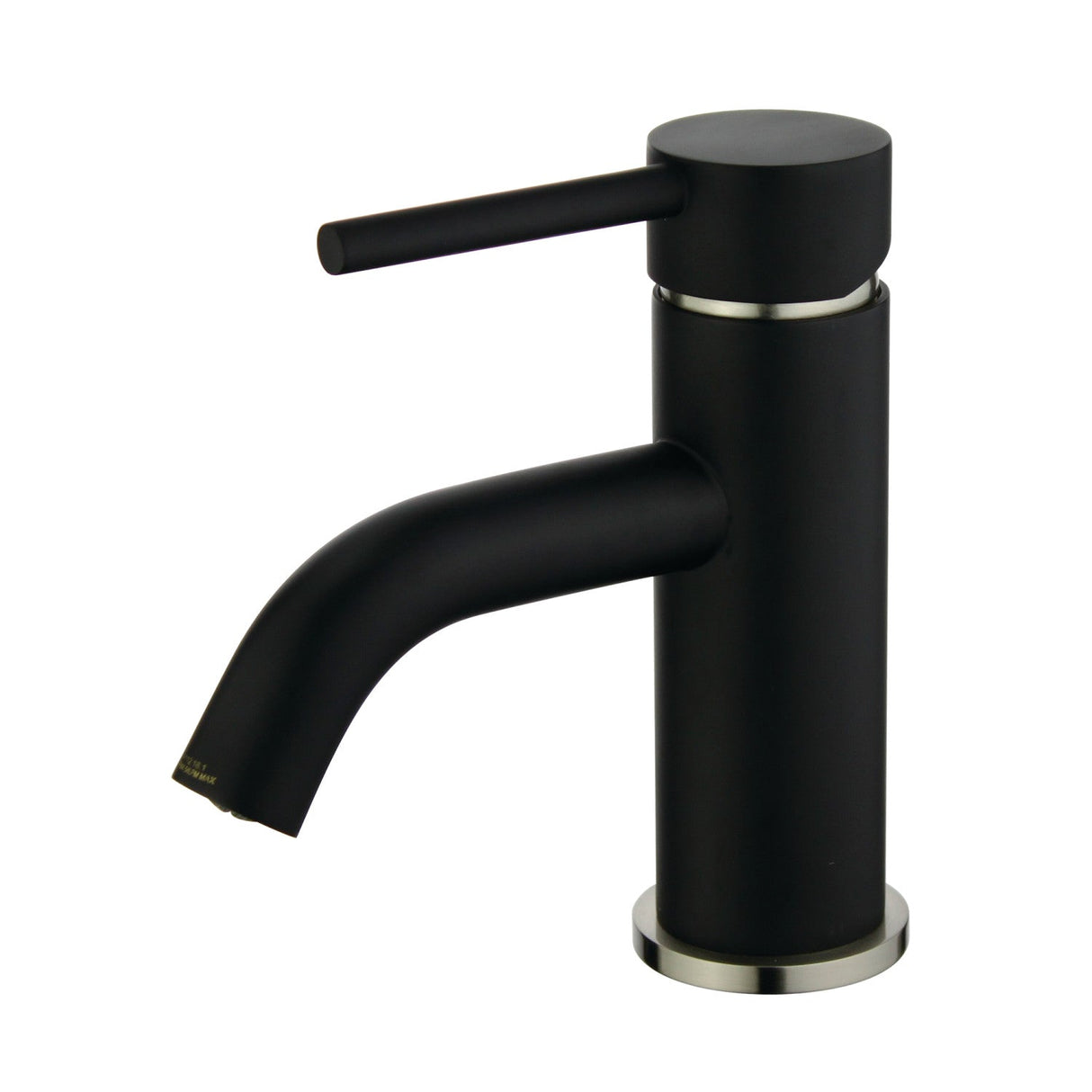 Concord LS8229DL Single-Handle 1-Hole Deck Mount Bathroom Faucet with Push Pop-Up, Matte Black/Brushed Nickel