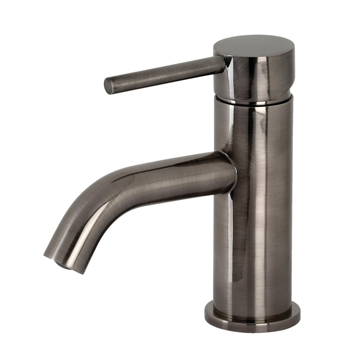Concord LS822DLVN Single-Handle 1-Hole Deck Mount Bathroom Faucet with Push Pop-Up, Black Stainless