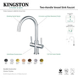 Concord LS8291DL Two-Handle 1-Hole Deck Mount Vessel Faucet, Polished Chrome