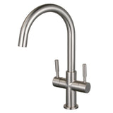 Concord LS8298DL Two-Handle 1-Hole Deck Mount Vessel Faucet, Brushed Nickel