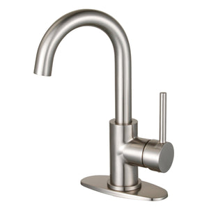 Concord LS8438DL Single-Handle 1-Hole Deck Mount Bathroom Faucet with Push Pop-Up, Brushed Nickel