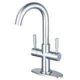 Concord LS8451DL Two-Handle 1-Hole Deck Mount Bathroom Faucet with Push Pop-Up, Polished Chrome