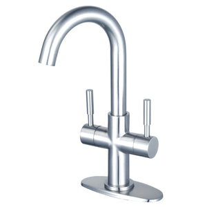 Concord LS8451DL Two-Handle 1-Hole Deck Mount Bathroom Faucet with Push Pop-Up, Polished Chrome