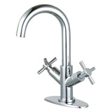 Concord LS8451JX Two-Handle 1-Hole Deck Mount Bathroom Faucet with Push Pop-Up, Polished Chrome