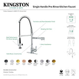 Continental LS8501CTL Single-Handle 1-Hole Deck Mount Pre-Rinse Kitchen Faucet, Polished Chrome