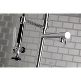 Continental LS8501CTL Single-Handle 1-Hole Deck Mount Pre-Rinse Kitchen Faucet, Polished Chrome