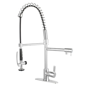 Continental LS8501CTL Single-Handle 1-Hole Deck Mount Pre-Rinse Kitchen Faucet, Polished Chrome