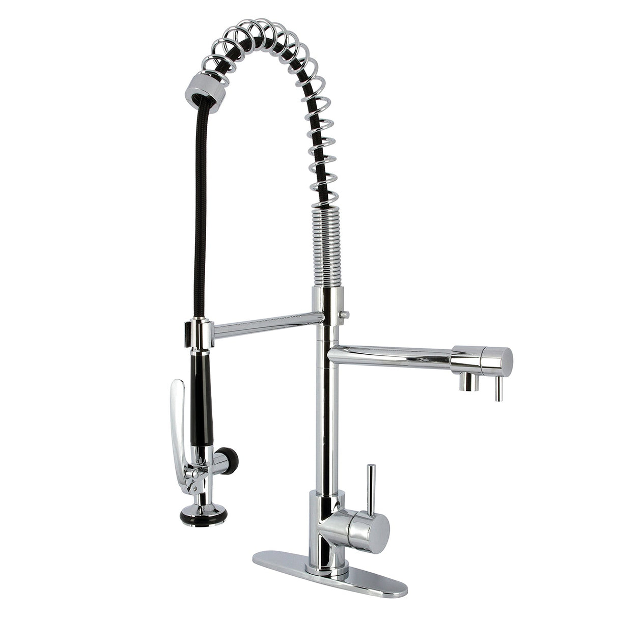 Concord LS8501DL Single-Handle 1-Hole Deck Mount Pre-Rinse Kitchen Faucet, Polished Chrome