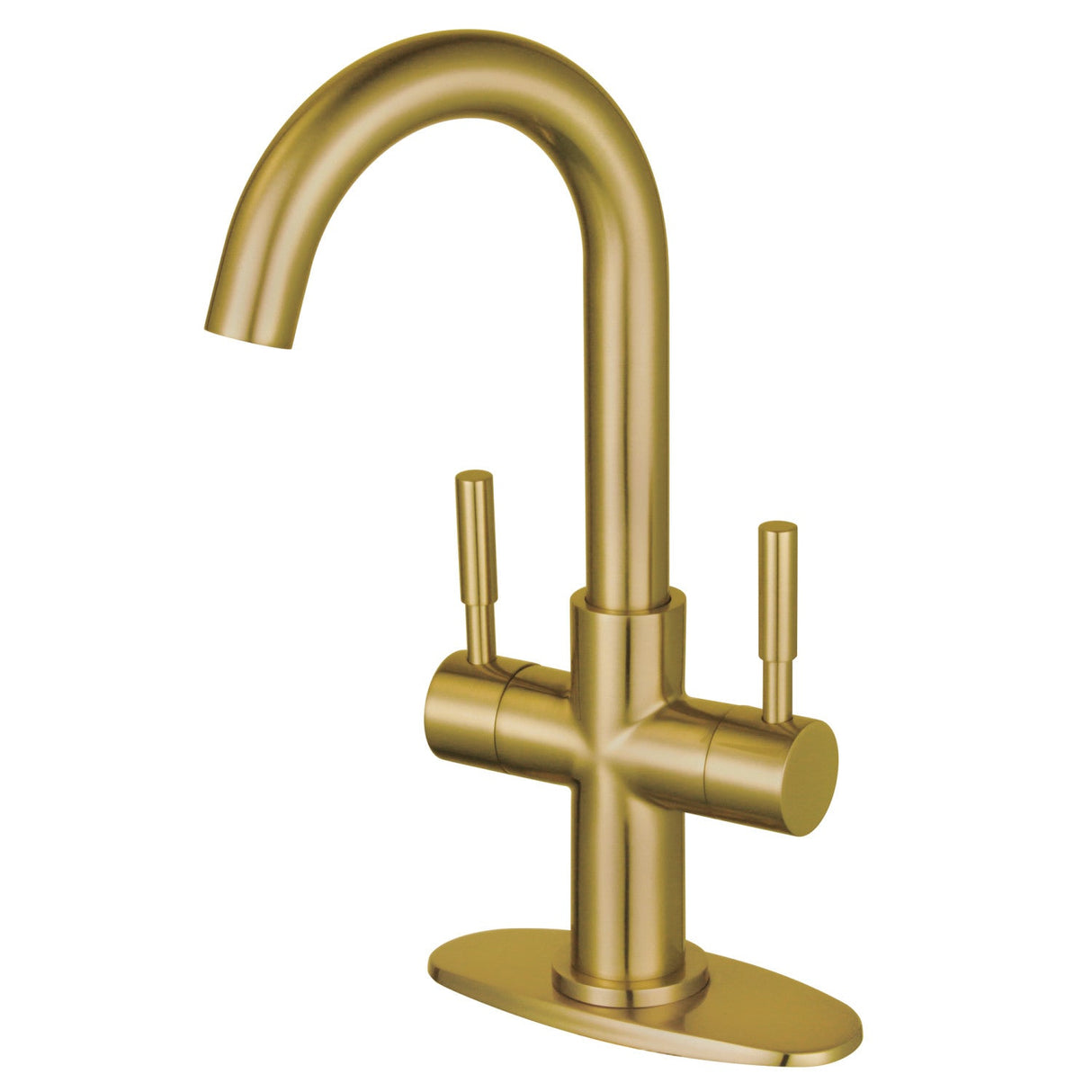 Concord LS8553DL Two-Handle Deck Mount Bar Faucet, Brushed Brass