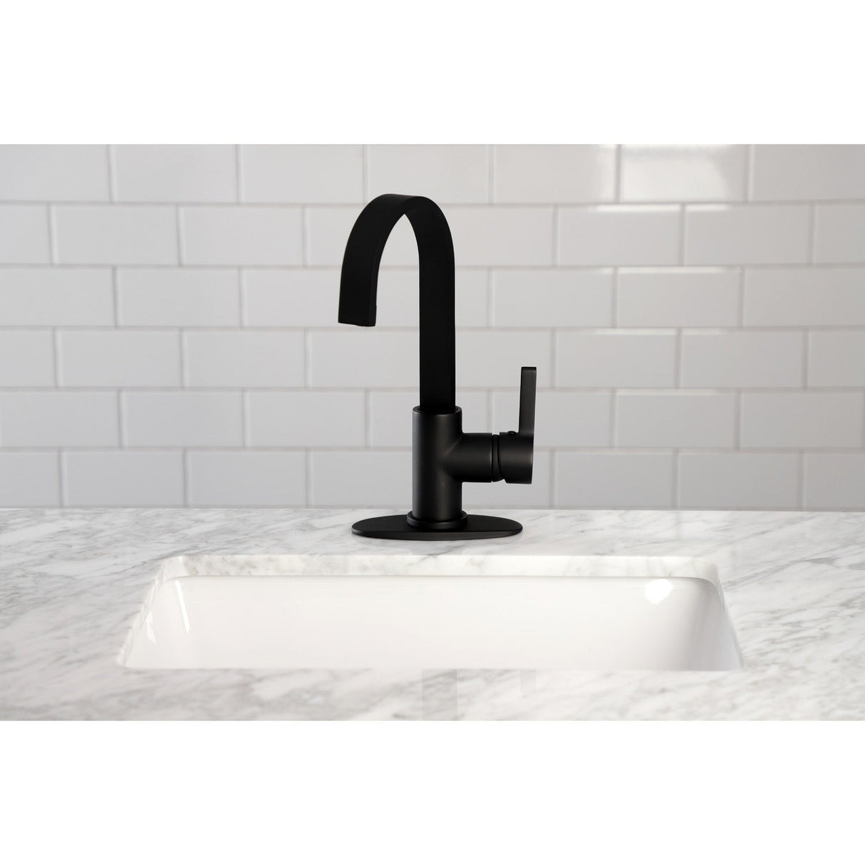 Continental LS8610CTL Single-Handle 1-Hole Deck Mount Bar Faucet, Matte Black
