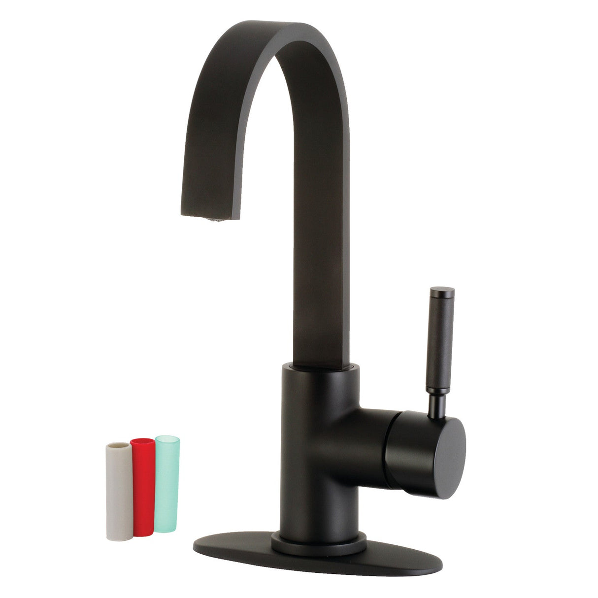 Kaiser LS8610DKL Single-Handle 1-Hole Deck Mount Bar Faucet, Matte Black