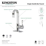 Paris LS8611DPL Single-Handle 1-Hole Deck Mount Bar Faucet, Polished Chrome