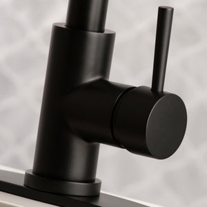 Concord LS8620DL Single-Handle 1-Hole Deck Mount Pull-Down Sprayer Kitchen Faucet, Matte Black