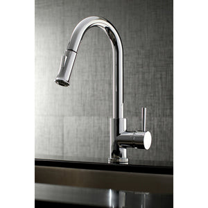 Concord LS8621DL Single-Handle 1-Hole Deck Mount Pull-Down Sprayer Kitchen Faucet, Polished Chrome