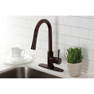 Concord LS8625DL Single-Handle 1-Hole Deck Mount Pull-Down Sprayer Kitchen Faucet, Oil Rubbed Bronze