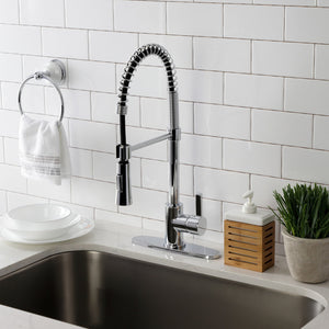 Continental LS8671CTL Single-Handle 1-Hole Deck Mount Pre-Rinse Kitchen Faucet, Polished Chrome