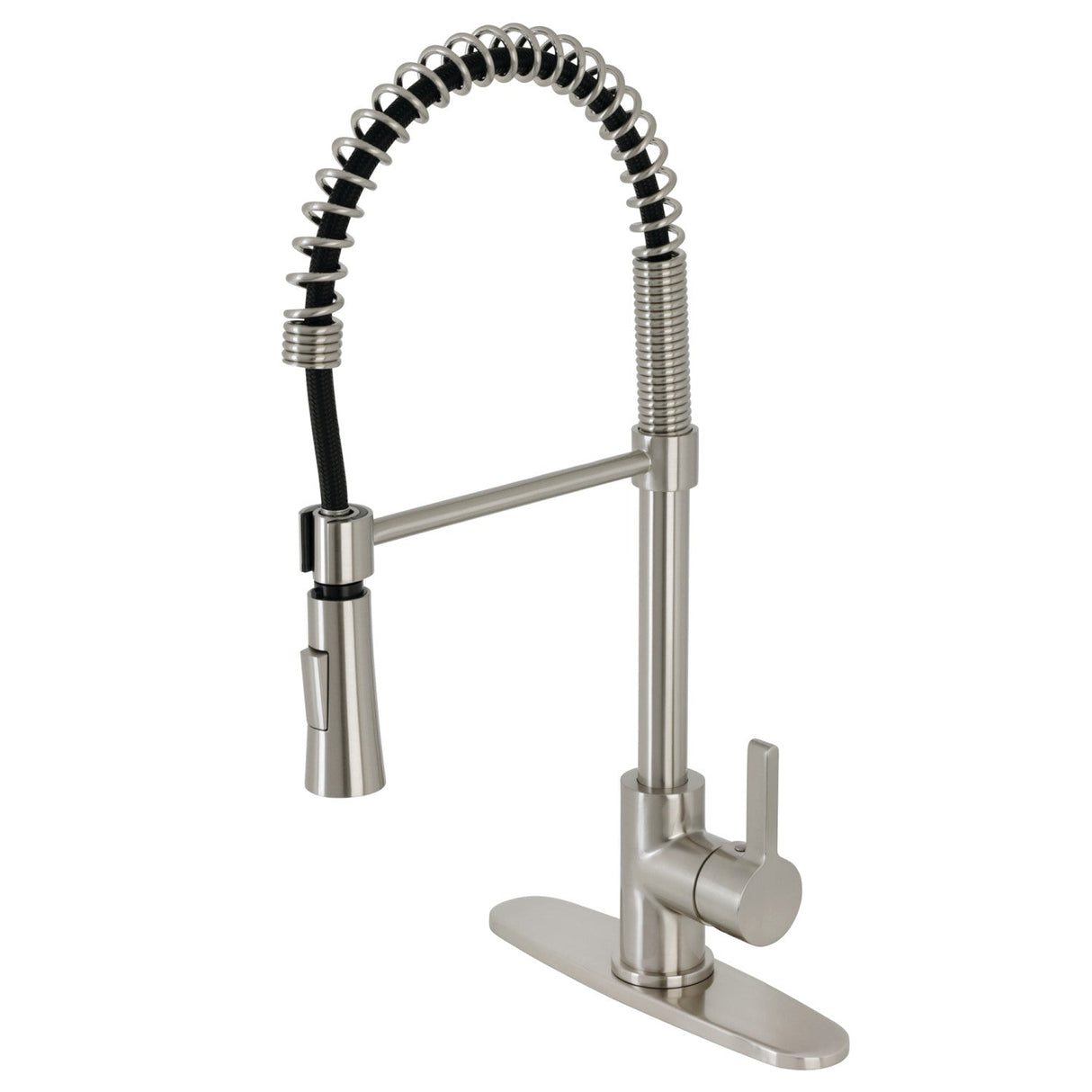 Continental LS8678CTL Single-Handle 1-Hole Deck Mount Pre-Rinse Kitchen Faucet, Brushed Nickel