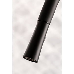 Continental LS8680CTL Single-Handle 1-Hole Deck Mount Pull-Down Sprayer Kitchen Faucet, Matte Black