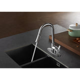 Continental LS8681CTL Single-Handle 1-Hole Deck Mount Pull-Down Sprayer Kitchen Faucet, Polished Chrome