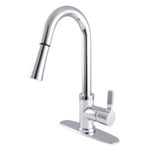 Continental LS8681CTL Single-Handle 1-Hole Deck Mount Pull-Down Sprayer Kitchen Faucet, Polished Chrome