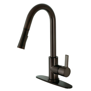Continental LS8685CTL Single-Handle 1-Hole Deck Mount Pull-Down Sprayer Kitchen Faucet, Oil Rubbed Bronze