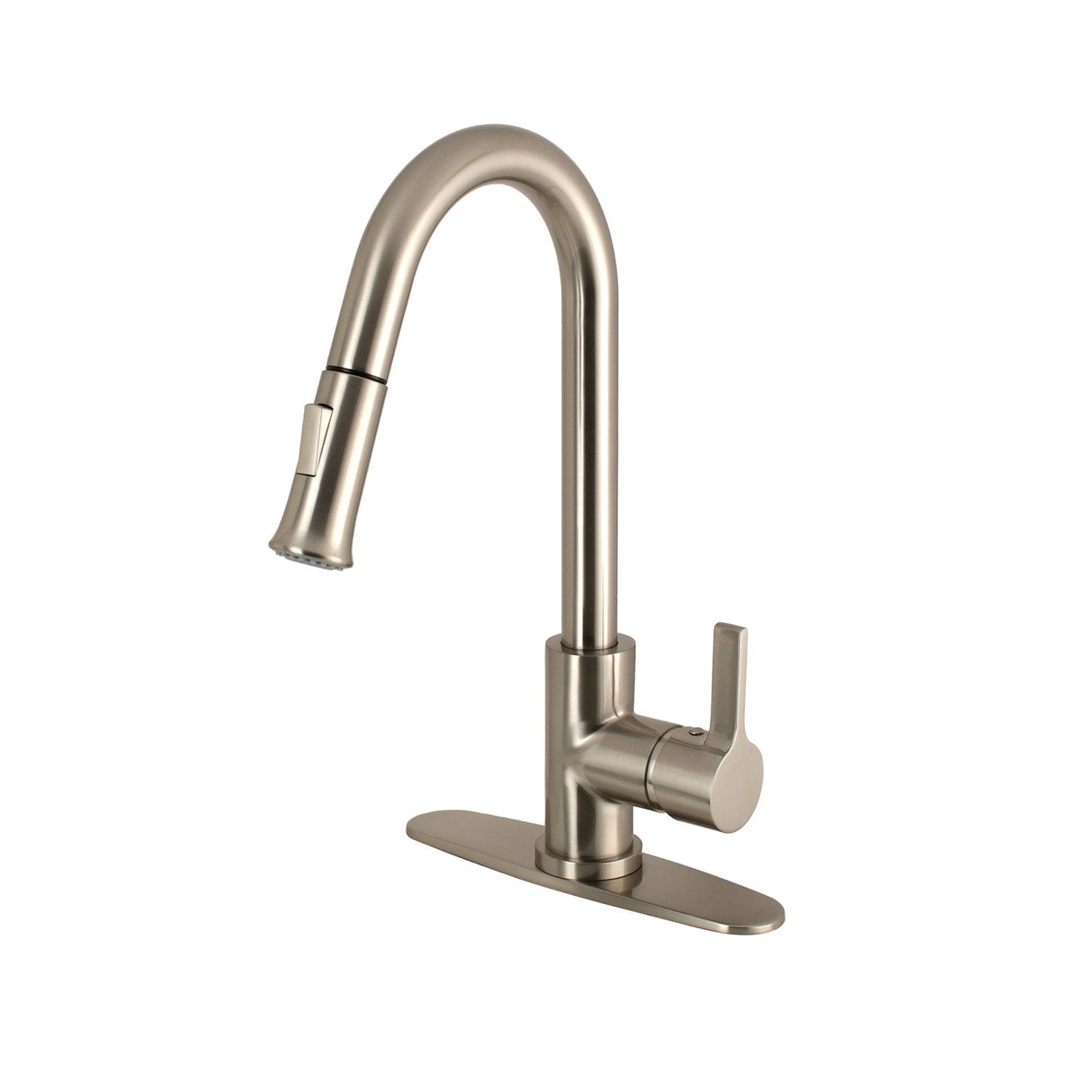 Continental LS8688CTL Single-Handle 1-Hole Deck Mount Pull-Down Sprayer Kitchen Faucet, Brushed Nickel
