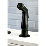 Continental LS8710CTLSP Single-Handle 2-Hole Deck Mount Kitchen Faucet with Side Sprayer, Matte Black
