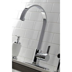 Continental LS8711CTLBS Single-Handle Deck Mount Kitchen Faucet with Brass Sprayer and Deck Plate, Polished Chrome