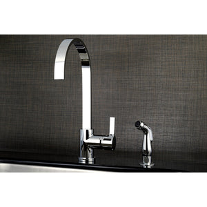 Continental LS8711CTLSP Single-Handle 2-Hole Deck Mount Kitchen Faucet with Side Sprayer, Polished Chrome