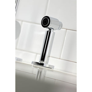 Concord LS8711DLBS Single-Handle Deck Mount Kitchen Faucet with Brass Sprayer and Deck Plate, Polished Chrome