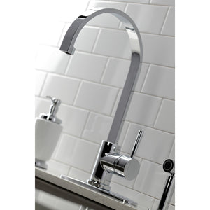Concord LS8711DLBS Single-Handle Deck Mount Kitchen Faucet with Brass Sprayer and Deck Plate, Polished Chrome