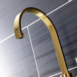 Concord LS8713DLSP Single-Handle 2-Hole Deck Mount Kitchen Faucet with Side Sprayer, Brushed Brass