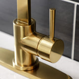 Concord LS8713DLSP Single-Handle 2-Hole Deck Mount Kitchen Faucet with Side Sprayer, Brushed Brass