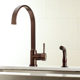 Concord LS8715DLSP Single-Handle 2-Hole Deck Mount Kitchen Faucet with Side Sprayer, Oil Rubbed Bronze