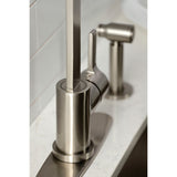 Continental LS8718CTLBS Single-Handle Deck Mount Kitchen Faucet with Brass Sprayer and Deck Plate, Brushed Nickel