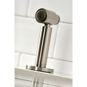 Continental LS8718CTLBS Single-Handle Deck Mount Kitchen Faucet with Brass Sprayer and Deck Plate, Brushed Nickel