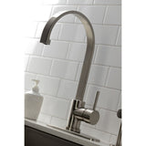 Concord LS8718DLBS Single-Handle Deck Mount Kitchen Faucet with Brass Sprayer and Deck Plate, Brushed Nickel