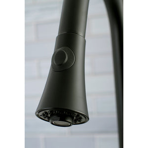 Concord LS8720DL Single-Handle 1-Hole Deck Mount Pull-Down Sprayer Kitchen Faucet, Matte Black